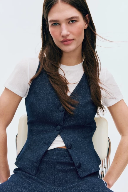 Женский жилет H&M Jersey, темно-синий