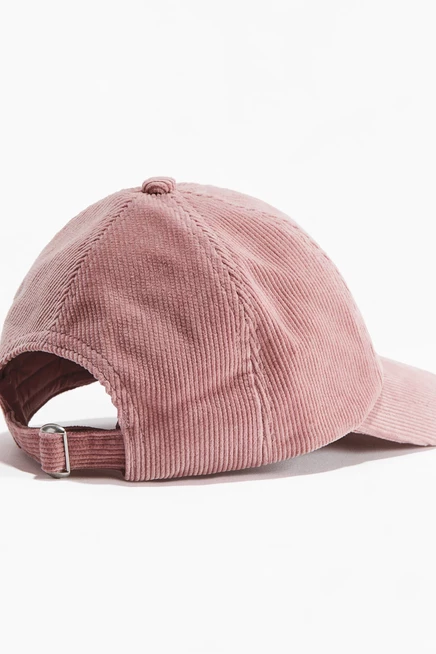 Женская кепка H&M вельветная, пыльно-розовая/Manhattan