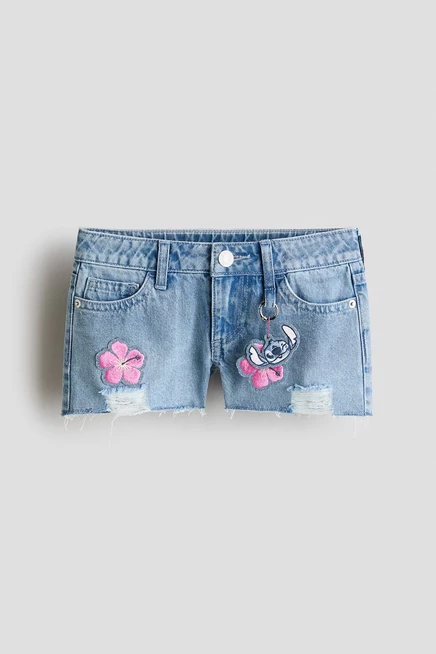 Детские шорты H&M Lilo & Stitch, светло-синие