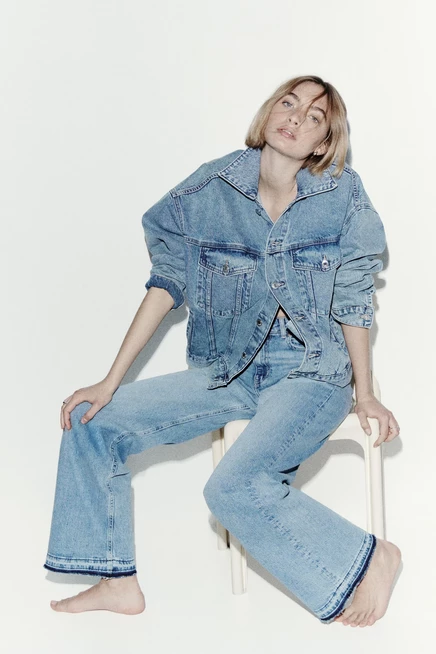Женские джинсы H&M Harper High Rise, голубые