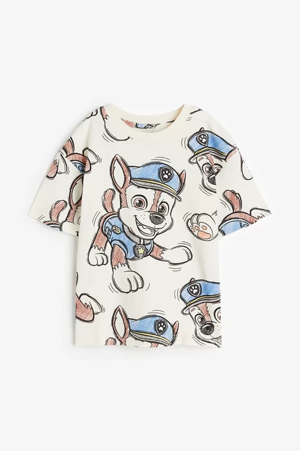 Футболка оверсайз с принтом белого цвета/paw patrol
