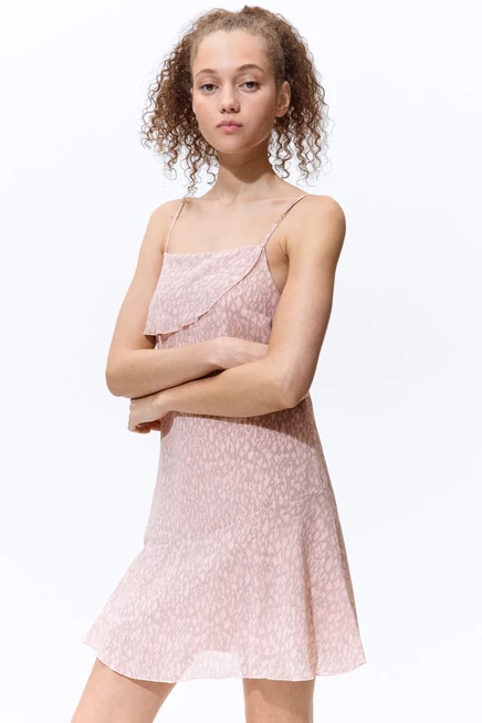 Женское платье H&M с завязками на спине, пудровое