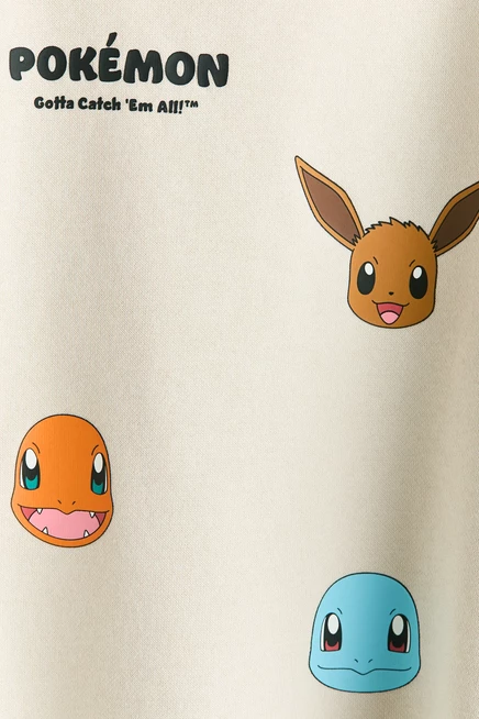 Детский свитшот H&M с принтом Pokémon, кремовый