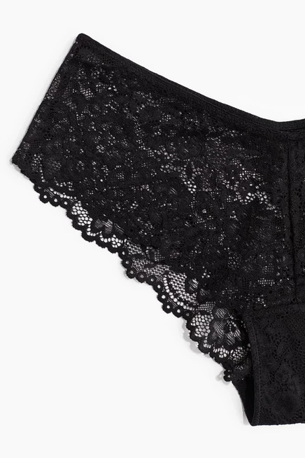 Женские трусы-хипстеры H&M кружевные, 5 шт., черные