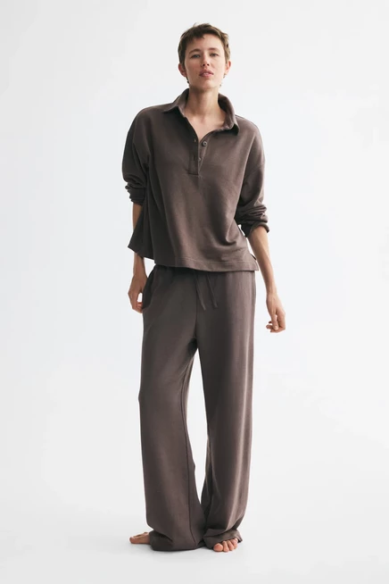 Straight-Leg Joggers dark taupe