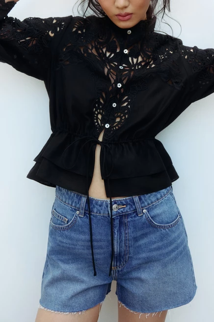 Женские джинсовые шорты H&M, голубые
