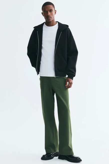 Мужская футболка H&M в рубчик, белая