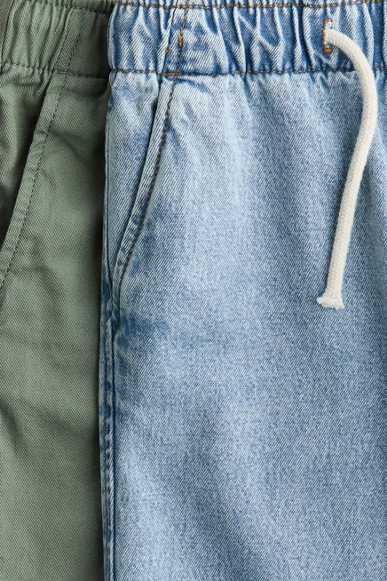 Детские джоггеры H&M, 2 пары, светло-синие/зеленые