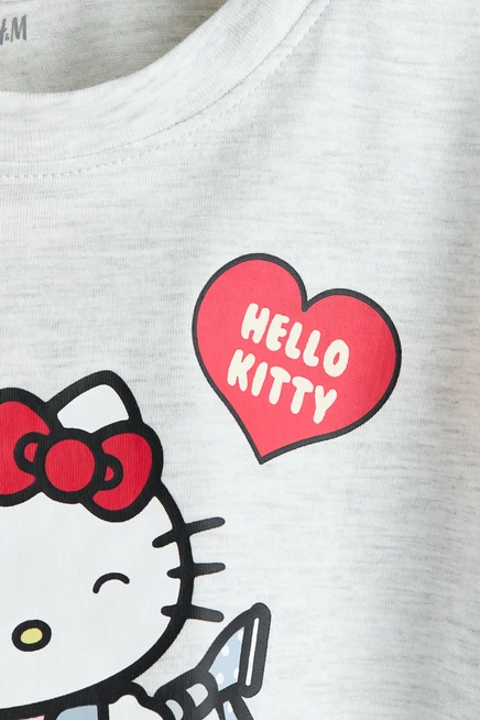 Детская футболка H&M Hello Kitty, светло-серая