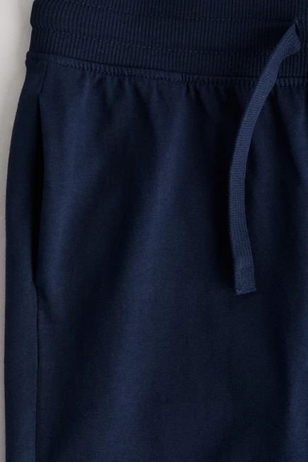 Детские джоггеры H&M из хлопкового джерси, темно-синие