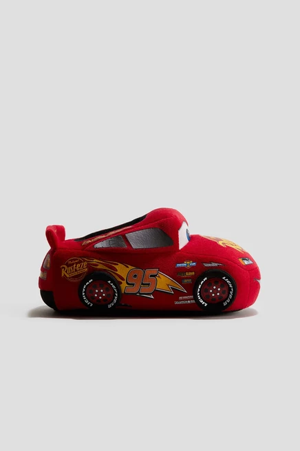 Soft Slippers red/cars