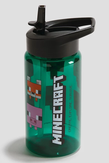 Детская бутылка для воды H&M, Minecraft, зеленая