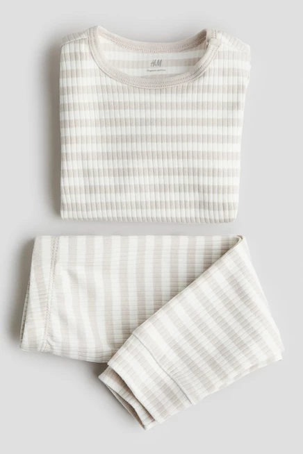 light beige/white striped