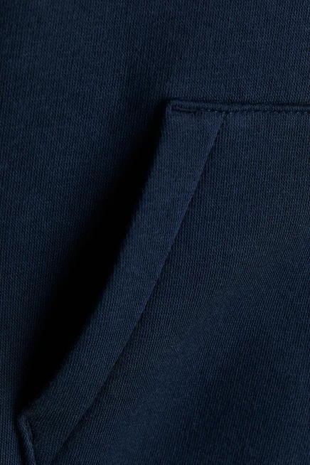 Детская толстовка H&M на молнии с начесом, темно-синяя