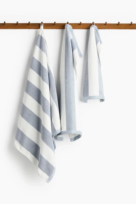 light dusty blue/striped