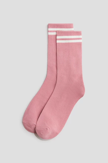 5-pack Socks dusty pink/light pink/white