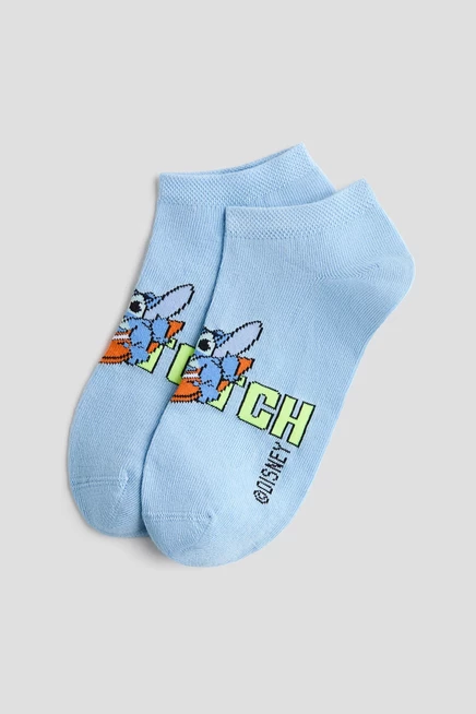 Детские носки H&M, 5 пар, синие/Lilo & Stitch