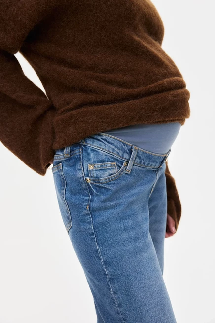 Джинсы для беременных H&M MAMA прямые, джинсово-синие