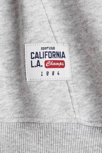 Подростковый свитшот H&M Half-Zip, серый меланж