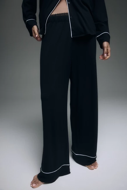 Женская пижама H&M из вискозы, черная