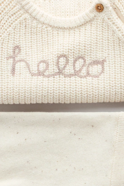 2-Piece Cotton-Knit Set light beige/hello