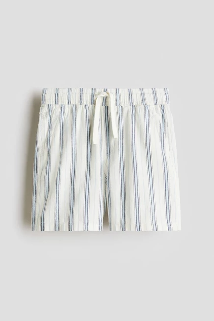 Cotton Shorts light blue/white striped