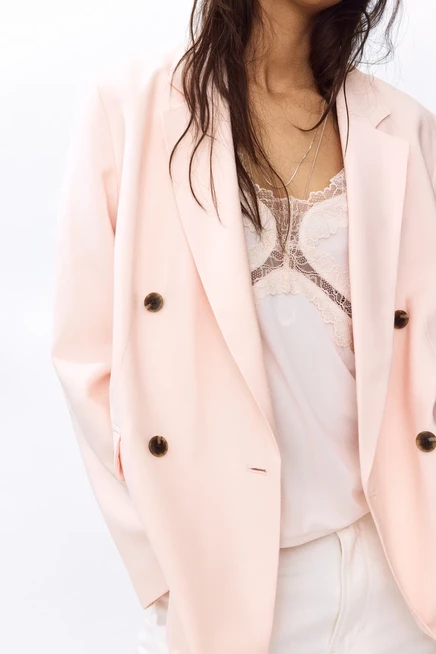 Double-Breasted Blazer light pink