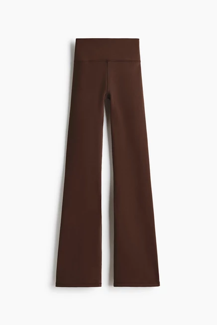 Женские расклешенные леггинсы H&M ThermoMove, коричневые