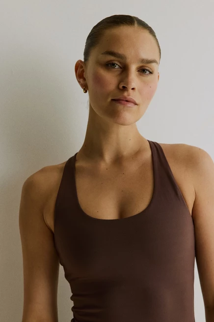 Женский спортивный топ H&M SoftMove, шоколадный
