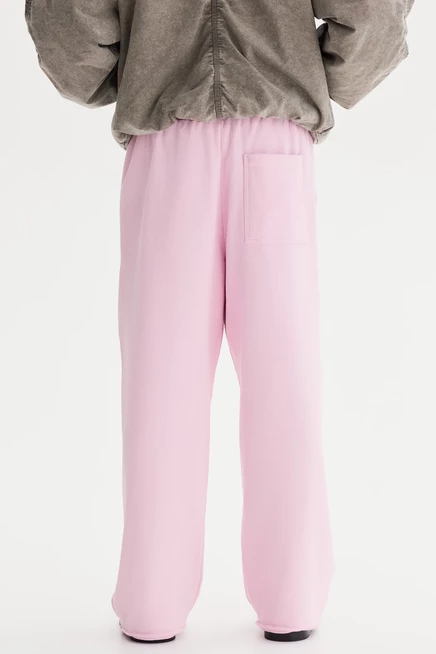 Мужские джоггеры H&M Relaxed-Fit хлопковые, розовые