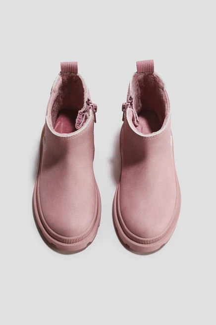 Warm-Lined Waterproof Boots dusty pink