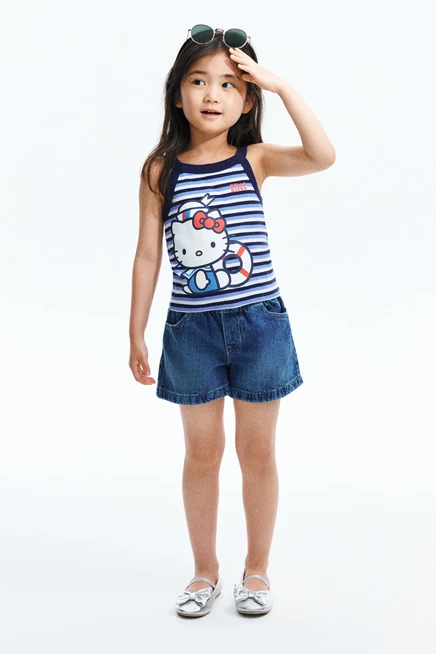 Детская майка H&M Hello Kitty, темно-синяя