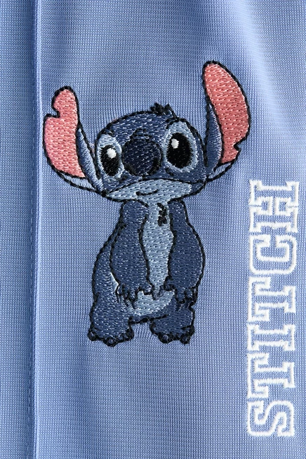 Детские штаны H&M, пыльно-голубые с принтом Lilo&Stitch