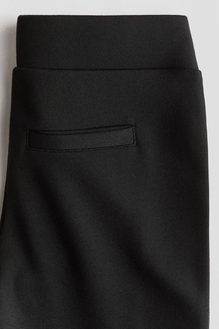 Flared Viscose-Blend Leggings black