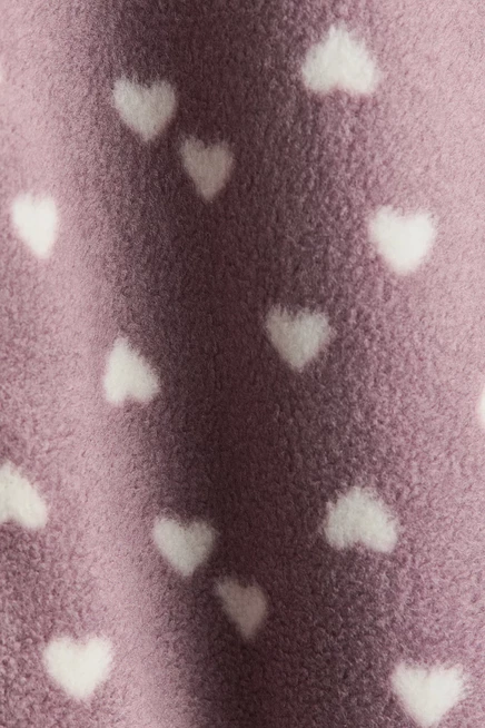 Fleece Jacket light purple/hearts
