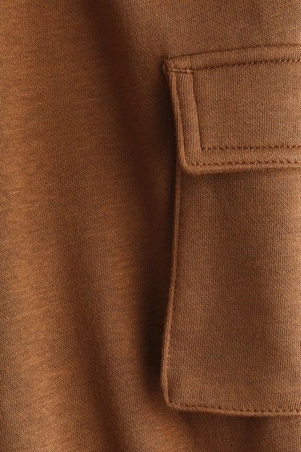 Детские джоггеры-карго H&M с начесом, коричневые