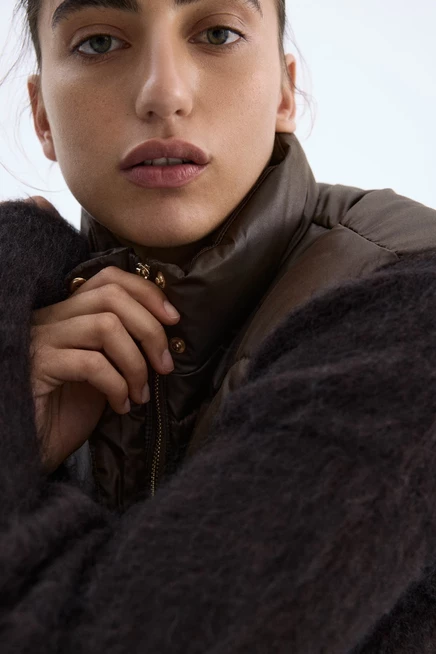 Женский стеганый жилет H&M, темно-оливковый
