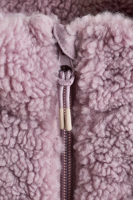 Teddy Fleece Jacket dusty purple/color block
