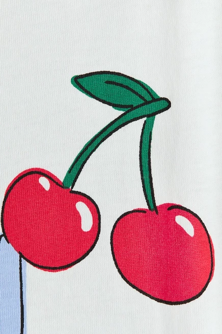 Printed T-Shirt white/cherries