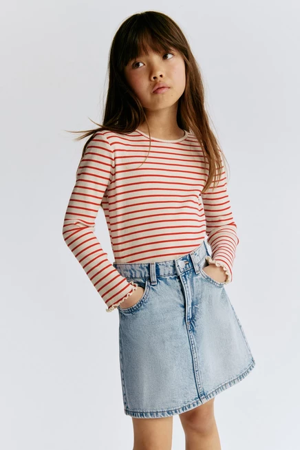 Джинсовая юбка H&M, светло-синяя