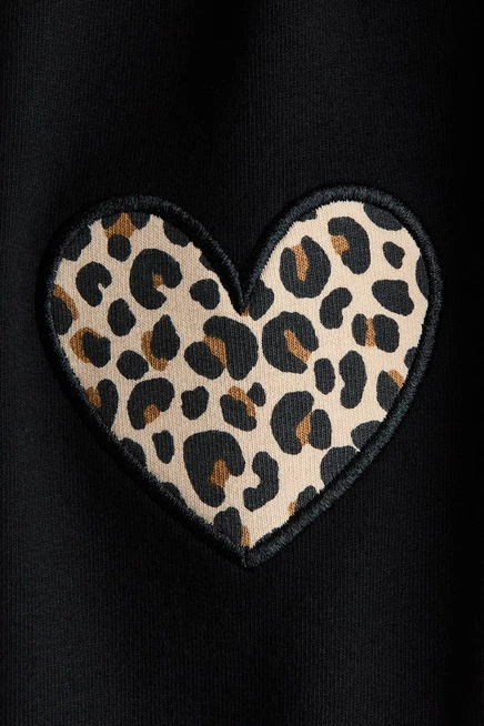 Cotton Leggings black/leopard print