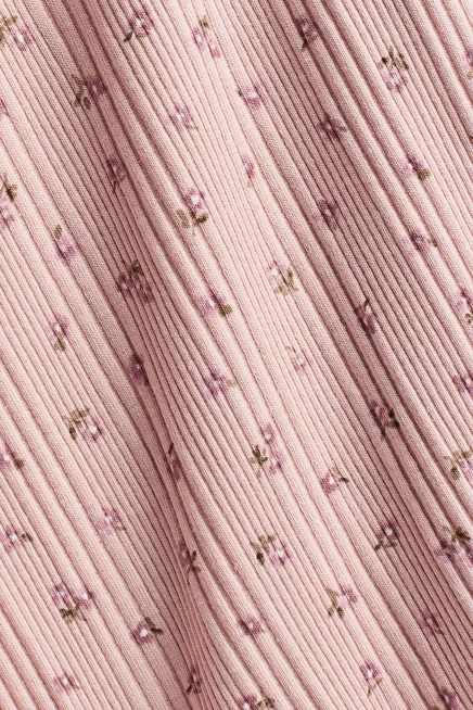 Patterned Cotton Top dusty pink/floral