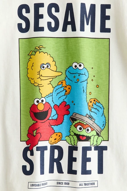 Cream/Sesame Street