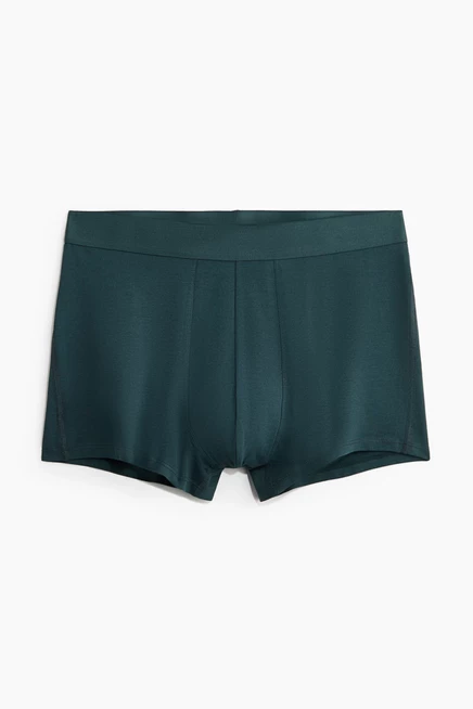 Мужские боксеры-брифы H&M, 5 шт., трикотаж с лайкрой, бирюзовый/светло-серый