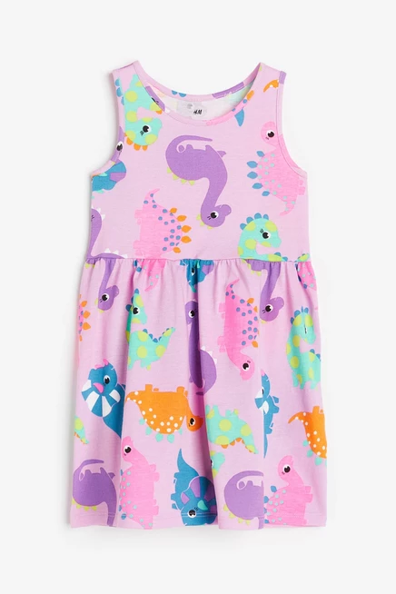 light pink/dinosaurs