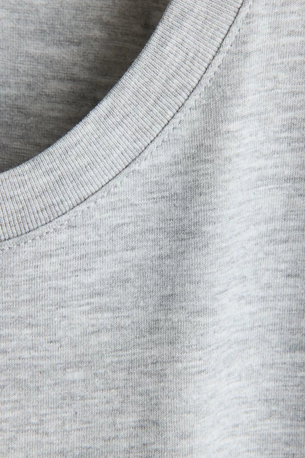3-pack T-shirts light gray melange/navy blue