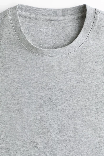 Мужская футболка H&M свободного кроя, серая меланж