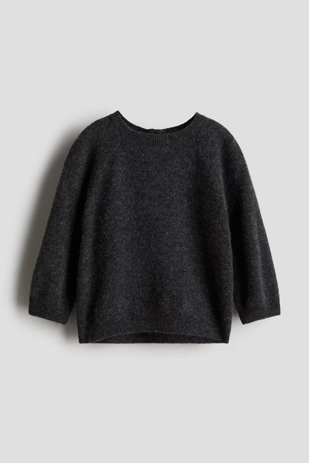 Детский кашемировый свитер H&M, темно-серый
