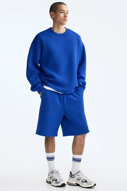 Мужской свитшот H&M Scuba оверсайз, ярко-синий