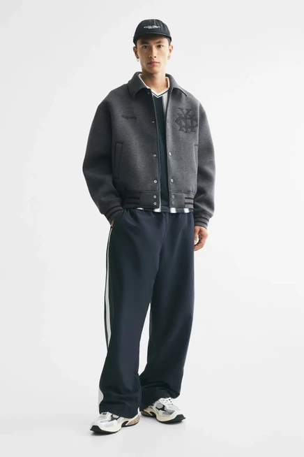 Scuba Baseball Jacket dark gray melange/nyc